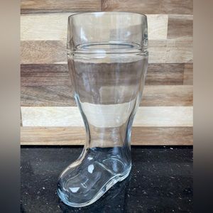 Vintage glass boot vase